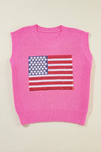 Load image into Gallery viewer, Sparkling American Flag Knitted Vest
