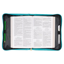 Load image into Gallery viewer, Teal Strength &amp; Dignity Bible Cover
