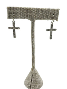 Rhinestone Cross Earrings