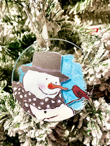 Acrylic Snowman Ornament
