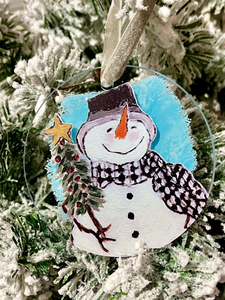 Acrylic Snowman Ornament