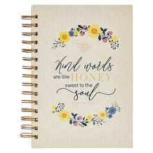 Load image into Gallery viewer, Wirebound Journal Kind Words Are Like Honey
