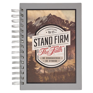 Wirebound Journal For Him Stand Firm