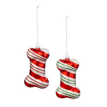 Load image into Gallery viewer, Candy Cane Stripe Bone Ornament

