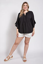 Load image into Gallery viewer, Curvy Ruffle Sleeve Top
