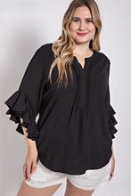 Load image into Gallery viewer, Curvy Ruffle Sleeve Top
