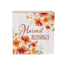 Load image into Gallery viewer, Harvest Blessings Block Sign
