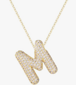 Crystal Initial Necklaces