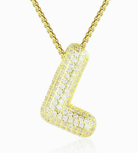 Crystal Initial Necklaces