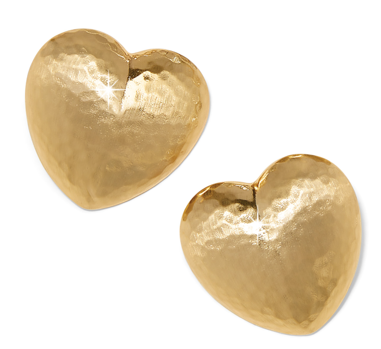 Brighton Trianon Heart Gold Post Earrings