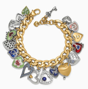 Brighton One Heart Color Charm Bracelet
