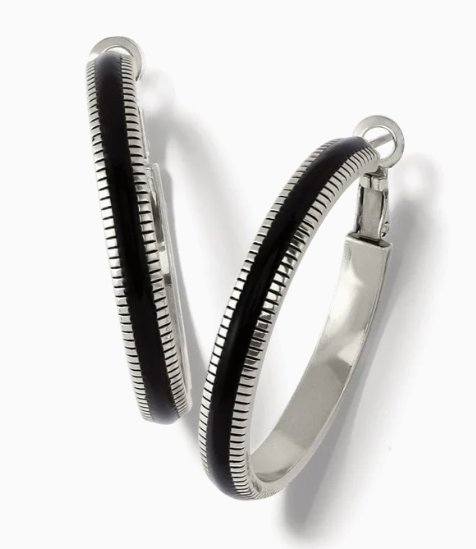 Brighton Interlok Noir Heirloom Hoop Earrings
