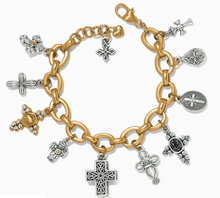 Load image into Gallery viewer, Brighton Heavenly Cross Charm Bracelet
