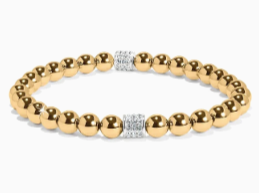 Brighton Meridian Petite Stretch Bracelet in Gold