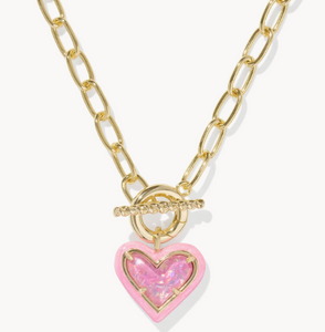 Kendra Scott Ari Heart Frame Link and Chain Necklace