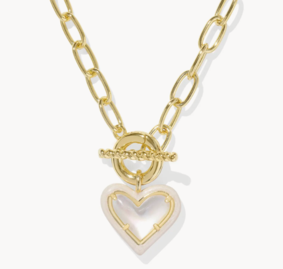 Kendra Scott Ari Heart Frame Link and Chain Necklace