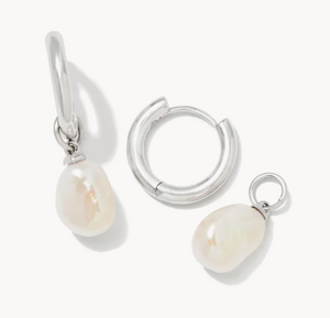 Kendra Scott Willa Pearl Huggie Earrings