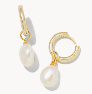 Kendra Scott Willa Pearl Huggie Earrings