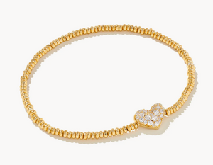 Kendra Scott Ari Pave Heart Stretch Bracelet