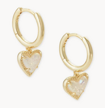 Load image into Gallery viewer, Kendra Scott Ari Heart Huggie earrings in Gold
