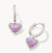 Load image into Gallery viewer, Kendra Scott Ari Heart Earrings in Silver
