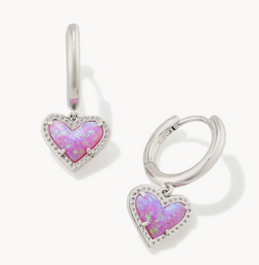 Kendra Scott Ari Heart Earrings in Silver