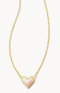 Kendra Scott Framed Ari Heart Pendant Necklace in Gold