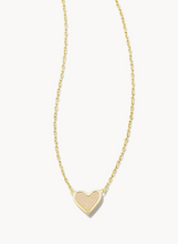 Load image into Gallery viewer, Kendra Scott Framed Ari Heart Pendant Necklace in Gold
