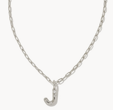 Load image into Gallery viewer, Kendra Scott Crystal Letter Short Pendant Necklace in Silver
