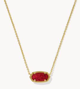 Kendra Scott Gold Elisa Necklace in Red Drusy