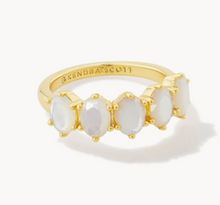 Load image into Gallery viewer, Kendra Scott Cailin Crystal Band Ring in Gold
