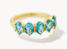 Load image into Gallery viewer, Kendra Scott Cailin Crystal Band Ring in Gold
