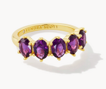 Load image into Gallery viewer, Kendra Scott Cailin Crystal Band Ring in Gold
