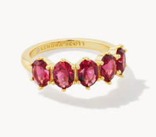 Load image into Gallery viewer, Kendra Scott Cailin Crystal Band Ring in Gold

