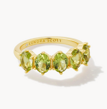Load image into Gallery viewer, Kendra Scott Cailin Crystal Band Ring in Gold
