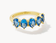 Load image into Gallery viewer, Kendra Scott Cailin Crystal Band Ring in Gold
