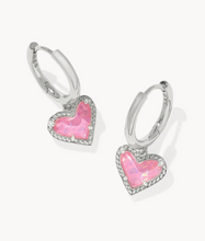 Load image into Gallery viewer, Kendra Scott Ari Heart Earrings in Silver
