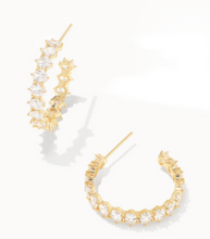 Load image into Gallery viewer, Kendra Scott Cailin Crystal Hoops

