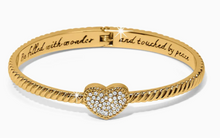 Load image into Gallery viewer, Brighton Celestia Heart Gold Hinge Bangle
