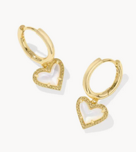 Load image into Gallery viewer, Kendra Scott Ari Heart Huggie earrings in Gold
