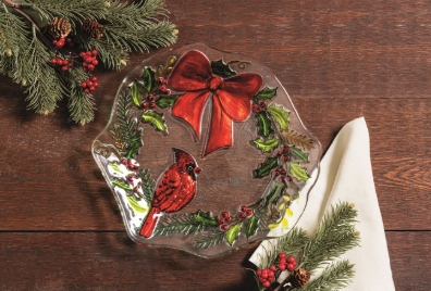 Cardinal Wreath Plate