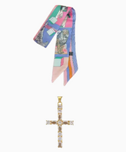 Load image into Gallery viewer, Zebra Faith Scarf Necklace
