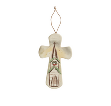 Load image into Gallery viewer, Ceramic Cross Ornament
