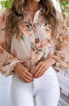 Load image into Gallery viewer, Floral Button Down Top

