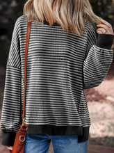 Load image into Gallery viewer, Striped Ribbed Top

