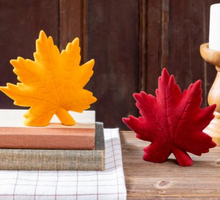 Load image into Gallery viewer, Flocked Maple Leaf
