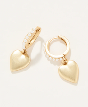 Load image into Gallery viewer, Pearl Drop Hoop Earrings
