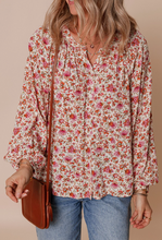 Load image into Gallery viewer, Floral Pleated Blouse
