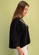 Load image into Gallery viewer, Contrast V-neck Sweater
