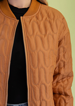 Load image into Gallery viewer, Walnut Quilted Bomber Jacket
